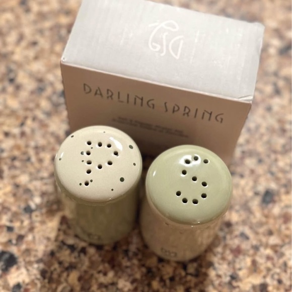 Elegant Olive Ceramic Salt and Pepper Shaker Set - Picture 7 of 7